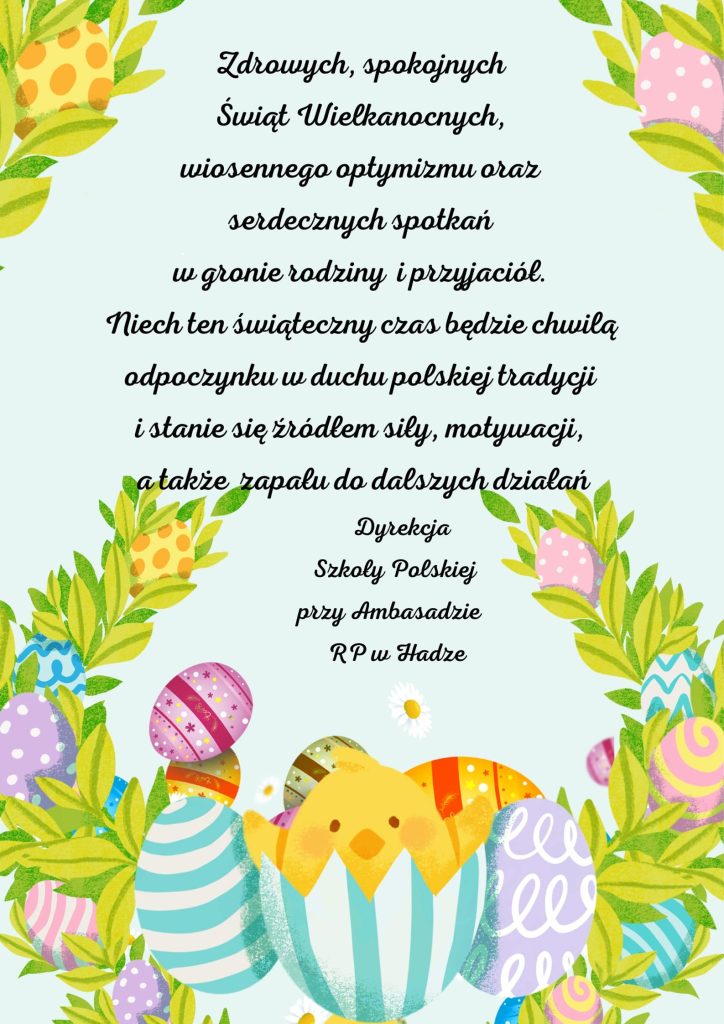 Z ŻYCZENIAMI WIELKANOCNYMI…