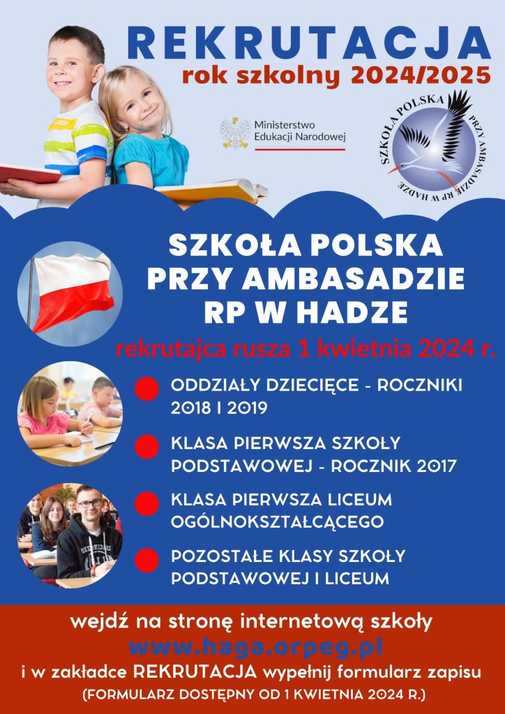 REKRUTACJA 2024/2025 …zadbaj o edukację swoich dzieci…