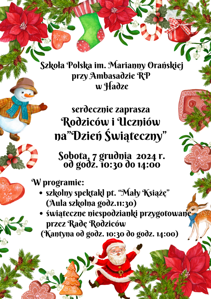 DZIEŃ ŚWIĄTECZNY – ZAPROSZENIE