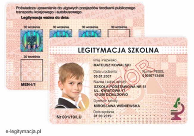LEGITYMACJE SZKOLNE